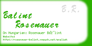 balint rosenauer business card